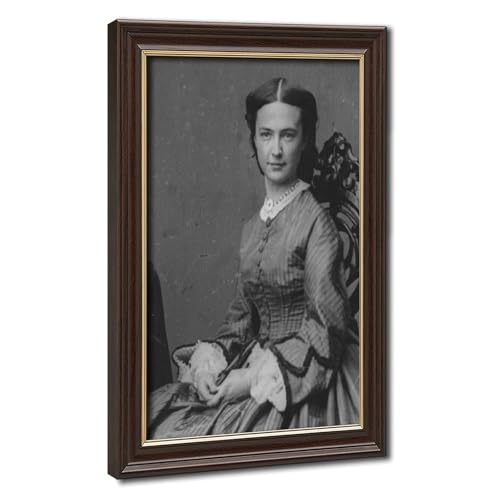 Décoration murale pour bureau et salon portrait Elizabeth Bacon Custer sur toile