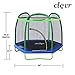 Clevr 7ft Kids Trampoline with Safety Enclosure Net & Spring Pad, 7-Foot Indoor/Outdoor Round Bounce Jumper 84
