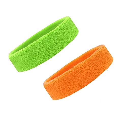 Bigwheels Combo of 2 Pcs Neon Green and Orange Men & Women Running/Fitness/Yoga/Workout/Gym Sweat Head Band (B09FSXMKDS) Amazon Price History, Amazon Price Tracker