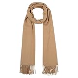 Größe: 65 x 180 cm CODELLO Damen Basic Pashmina-Schal, Camel, 65X180 cm