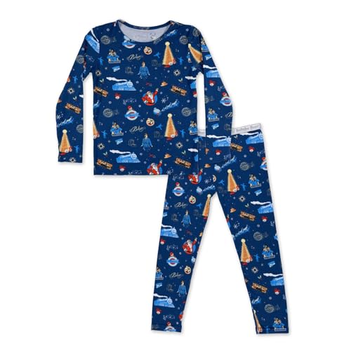 Bellabu Bear the Polar Express Rayon from Bamboo Two-Piece Pajamas for Boys & Girls 5T (the Polar Express 5T) Blue