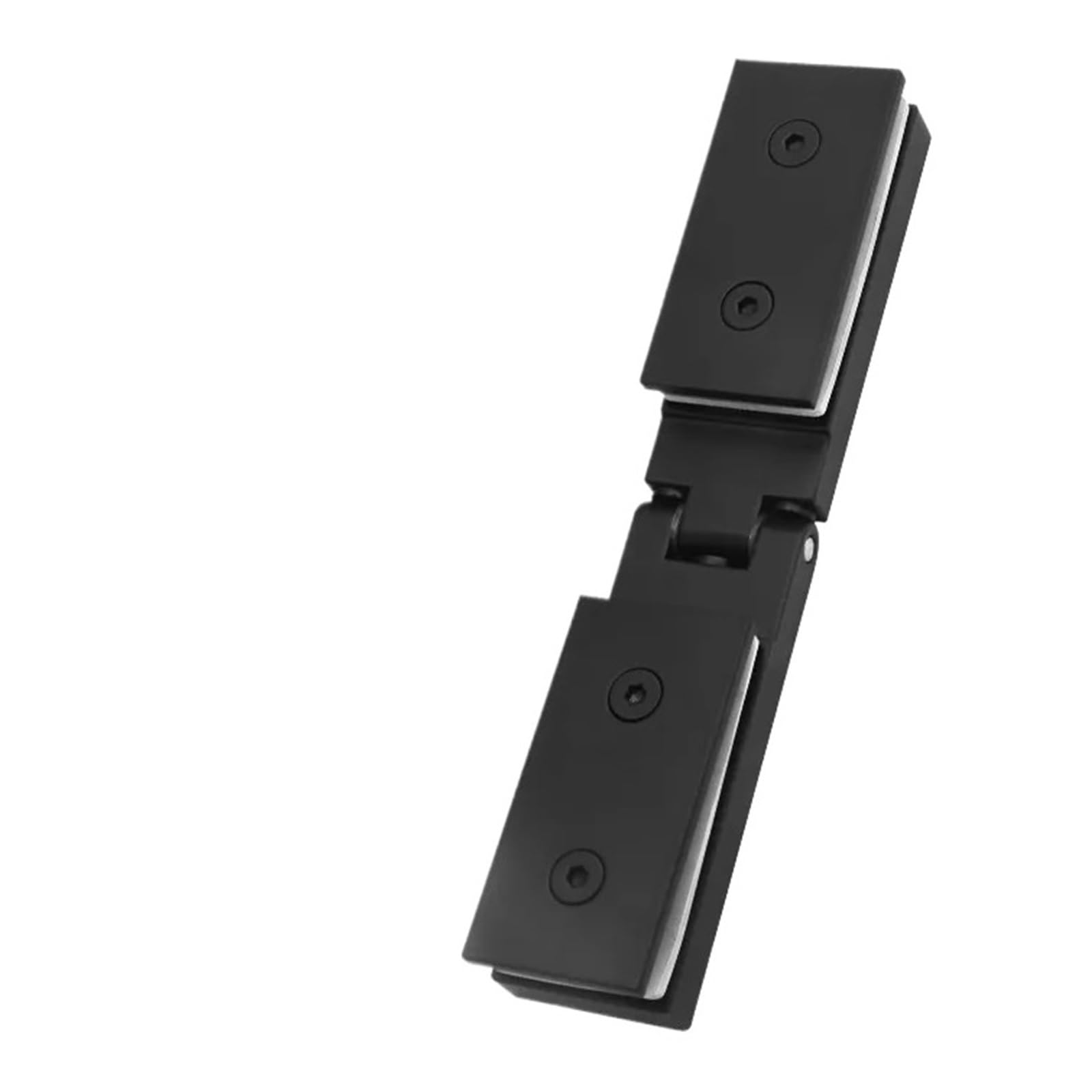 Padgcnor Black - 180 Degree Bathroom Glass Door Hinges Stainless Steel Glass Door Hinge 90/180 Degree Bathroom Clip Shower Room Frameless Furniture Hardware(Black-180 Degree)