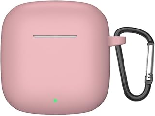 Dl3 Mobilak Silicone Case Compatible with Huawei Freebuds SE 2 Earbuds, Soft Silicone Protective Case Cover, Shockproof Sleeve with Carabiner (Pink)
