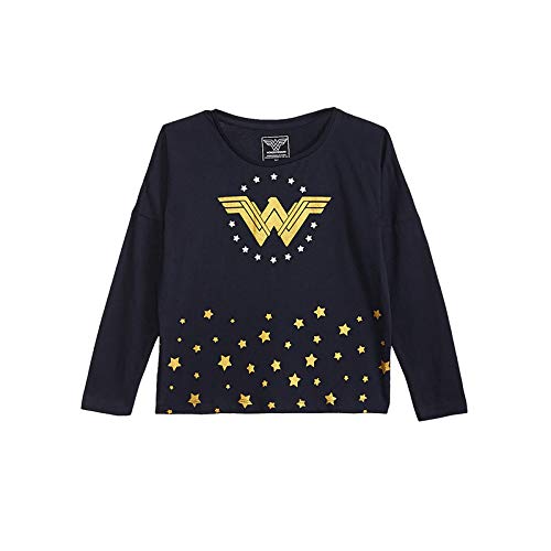 Kidsville Wonder Woman Blue Full Sleeve Girls T-Shirt