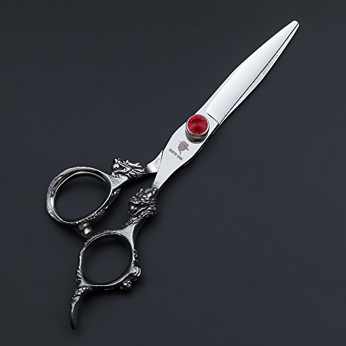 SMITH CHU Professional Hair Cutting Scissors Set - Razor Sharp Japanese 440C Stainless Steel-Hairdressing Thinning/Chunker/Texturizing Shears for Barber/Hairdresser - 6 inch with Dragon Handle