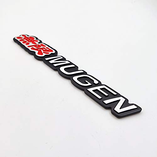 Brushed Metal Mugen Logo Car Emblem Premium 3D Letter Badge Racing Sport Sticker Turbo Power Decal (Red) #TOP4