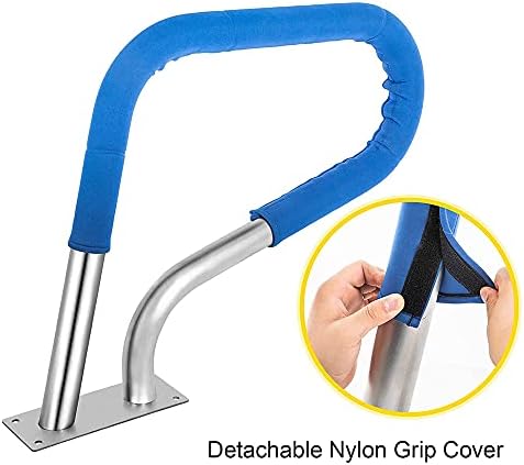 Stainless Steel Pool Safety Rail - Deck Mounted for Enhanced Water Safety, Easy Access, and Durability on Pool Stairs