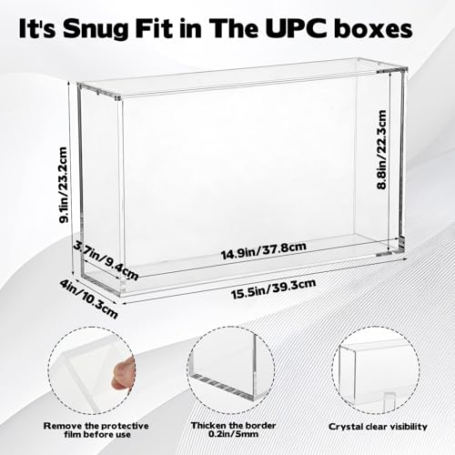 Acrylic Display Case for Mega Charizard EX UPC Box / Scarlet & Violet 151 UPC Box, Acrylic Protectors with Magnetic Lid 8+5mm Dustproof Storage Case Compatible with Mega Charzrd X ex UPC and 151 UPC by Rainmae - Used condition - Image 2