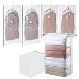 TAILINK Hanging Vacuum Storage Bags Clothes Winter Coat Suit Dress, Cube Space Saver Vacuum Storage