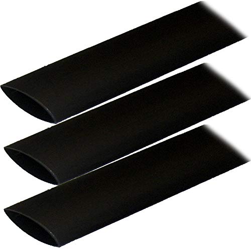 Ancor 307124 Marine Grade Electrical Adhesive Lined Heat Shrink Tubing (1-Inch Diameter, 12-Inches Long, Black, 3-Pack)