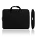 Produktbild Lavievert Weiche und Wasserabweisende Neopren Laptoptasche , Schutzhülle , Tasche für 13 Zoll MacBook Air / Pro / Pro Retina und 13-13,3 Zoll Laptop / Notebook / Ultrabook mit dem Reißverschluss ( Schwarz )