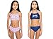 Juicy Couture Girls 4 Pack Two Piece Bikini Swimsuit Set, Kids Bathing Suit Swimwear Bikinis, Ombre, Size 12