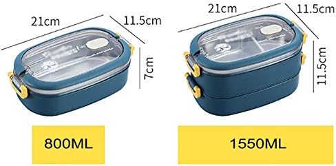 Portable 304 Stainless Steel Lunch Box Office Worker Bento Box 2020 New Large Capacity Student Children Food Container (Color: B, Size: 21 * 11.5 * 7CM) (C 21 * 11.5 * 11.5CM)