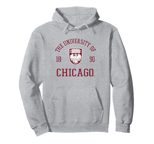 Chicago Maroons Stamp Gray Officially Licensed Pullover Hoodie