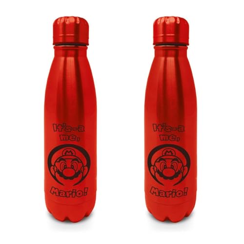 Pyramid International Nintendo Mini Cola Bottle (Super Mario Design) Metal Water Bottle 540ml Boys and Girls Water Bottle