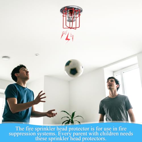 Shimeyao 24 Pcs 1/2" Red Fire Sprinkler Head Cage Guard Protector Cover Watering Equipment System Sprinkler Bracket for Pendent Upright Horizontal Sidewall Double Hook Ceiling Mount by Shimeyao - Image 5
