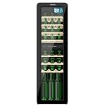 Cecotec Cantina da vino 30 Bottiglie Bolero GrandSommelier Origin Duo 30 Hit Black. Cantina per vino retrò, nero, 30 bottiglie, doppia zona di temperatura 5-12 ºC e 12-20 ºC, NoFrost, LED, ripiani in