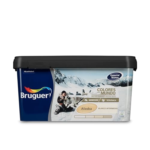Bruguer Colores del Mundo Pintura para paredes monocapa Alaska Blanco Intermedio 4 L