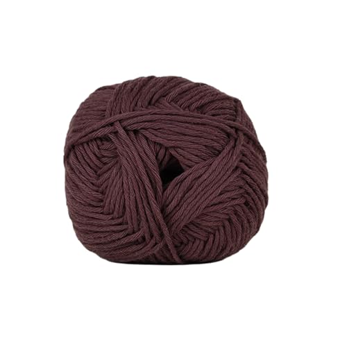 Image of Vardhman 100% Cotton Dreamz Light Weight Natural Thin Yarn | Pack-1 100g | Knitting & Crochet Projects | Soft Natural Yarn | Ideal for Garments, Summer Wear & Accessories | Mud Brown, CJH031