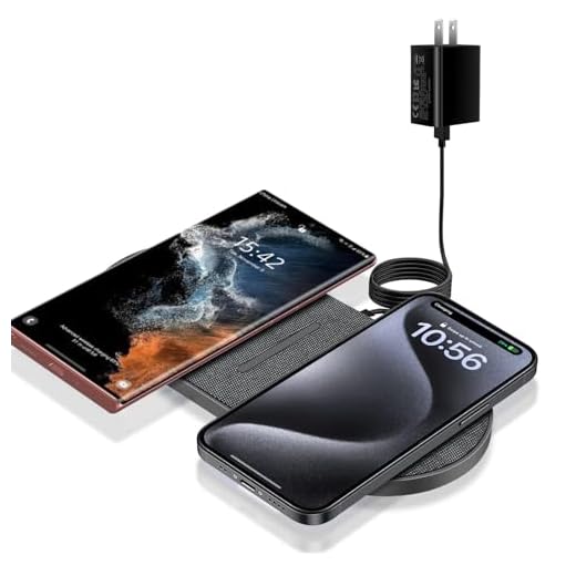 40W Wireless Charging Pad, Dual 20W Charging mat for Apple iPhone 13 14 12 11 Pro/Max/Mini,Plus,SE,XS,XR,Airpods 3/2/Pro,2 in 1 Wireless Phone Charger for Samsung Galaxy s22/Note/Bud+(with PDAdapter)