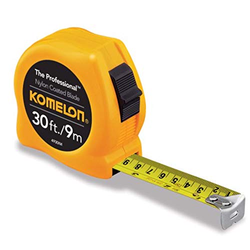 Komelon 4930IM The Professional 30-Foot Inch/Metric Scale Power Tape, Yellow(3 Pack)