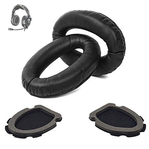A20 Headset Replacement Ear Pads Ear Cushions Kit Compatible with Bose Aviation Headset X A10 A20 Headphone Ear Cups Ear Cover Earpads Repair Parts Memory Foam Earpads(Black)
