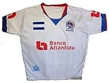 Camisa Blanca para Niños Olimpia de Honduras - Los Leones Monarcas de Tu Pais con 35 Titulos, Logo Bordado y Bandera Grabada (Talla 12)