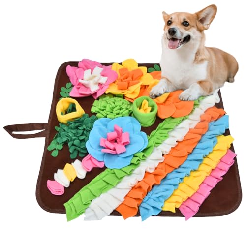 Snuffle Mat for Dogs, Interactive Sniff Mat Slow Feeding Mat for Small Pets Cats, Rabbits to Keep...