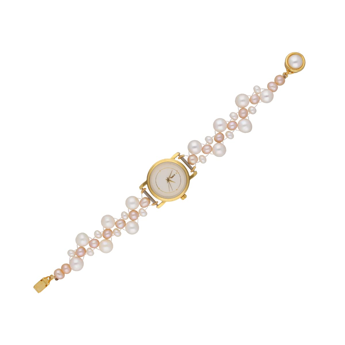 Sri Jagdamba Pearls Rabhya 3 Lines Pearl Wrist Watch (B0B3JNCS1V) Amazon Price History, Amazon Price Tracker