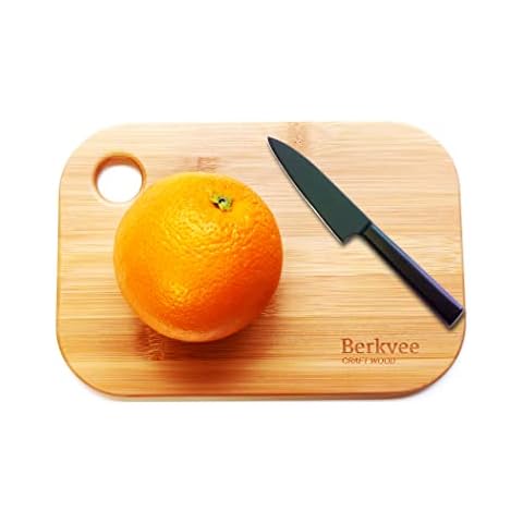 Berkvee Small Bamboo Wood Cutting Board Set Cover