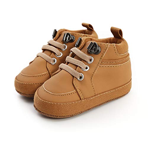 COSANKIM Baby Boy Girl Sneakers High-Top Ankle Shoes Non Slip Soft Sole Infant Toddler Prewalker First Walker Crib Shoes3