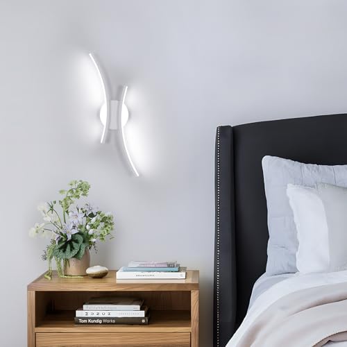 Applique LED da Parete Interno, 20W 2250LM Moderno Lampada da Parete LED, 44.5CM Bianco Lampada a Muro Creativo per Camera da Letto Bagno Soggiorno Scale Corridoio, Bianco Freddo 6500K - Illuminazione - Immagine 1