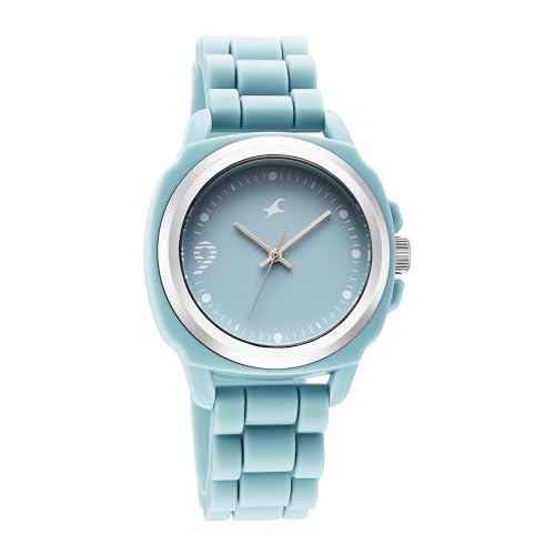 Image of Fastrack Tees Hype Bounce Quartz Light Blue Round Dial Men's Watch | Water Resistance Watch | Watches for Men Analog - 38170PP03