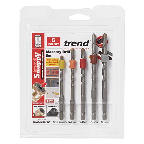 Forets à maçonnerie compatible Centrotec Trend Snappy avec butée de profondeur réglable