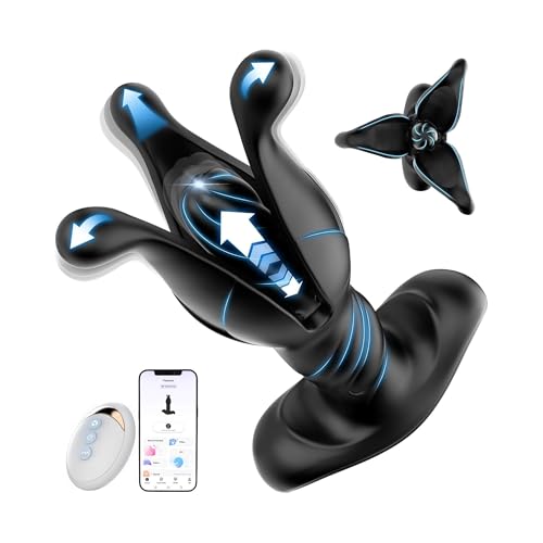 BEISAR Prostate Massager Anal Toys, Butt Plug Male Sex Toys for Men Sex Toy Anal Plug Adult Toys Male Vibrator Anal Dildo for Men with 9 Tension Shock Flapping Thrusting Vibrating APP Remote Control