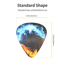 Lot de 12 médiators pour guitare électrique et acoustique – Motif abstrait – Rouge – Bleu feu – Avec boîte - Les Beatles, Paul McCartney, John Lennon, RIngo Starr, George Harrison Lot de 12 médiators pour guitare électrique et acoustique - Motif abstrait - Rouge - Bleu feu - Avec boîte – Image 5