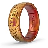 Enso Rings Silicone Wedding Ring - Etched Star Wars Designs - Comfortable Contour Fit - Made in USA - Ideal for Active Use - Rebel Alliance - 13