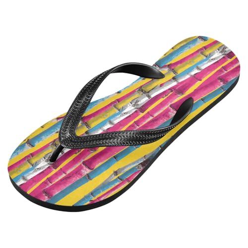 Flip Flop Sandals Colorful Tree Print for Women Men Beach Outdoor XS2
