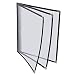 30 Non-Toxic Menu Covers 8.5x11 Black Triple Fold Book Style Cafe 3 Page 6 View