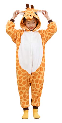 yfgkgkjg Unisex Kids Onesie Giraffe Animal Pajamas One Piece Cosplay Costume Sleepwear Girls Boys Halloween (8-10 Years Giraffe)