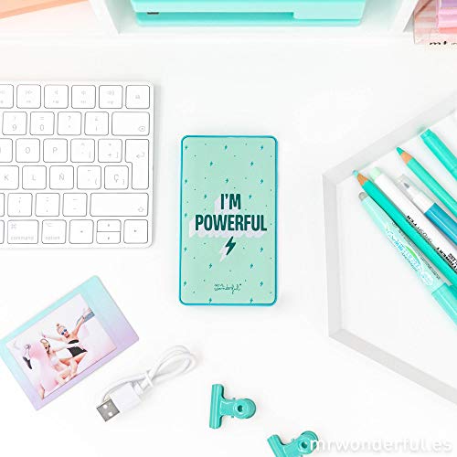 Mr. Wonderful Batería Externa para moviles, Powerbanks 6000mAh, I'm Powerful