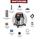 PORTER-CABLE PCX18301-4B 4 Gallon 4 HP Wet/Dry Vacuum, Stainless Steel Light Weight Portable Shop Vacuum, 3 in 1 Function with Attachments