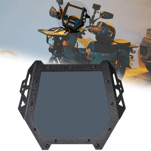 FOR CC 110 Cross Cub 110 CC110 クロスカブ110 2018-2024 2025 オートバイレトロフロントガラスミラー透明な高輝度爆発防止塗装PCフロントガラススクリーン本体 (スモークブラック,A)