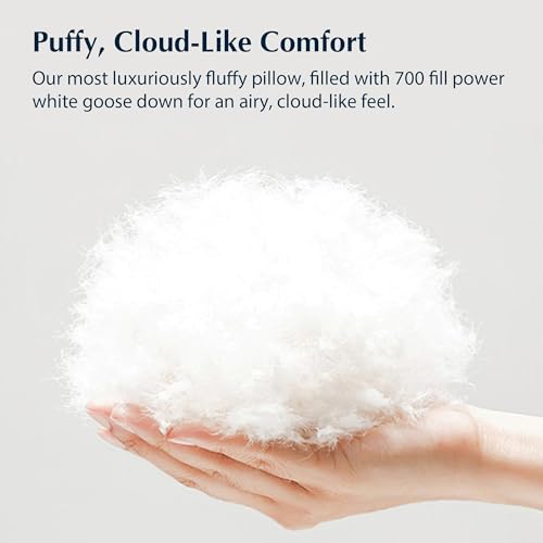 Image of Pacific Pacific Coast White Goose Down Pillow with 100% Cotton Shell, Luxury Hotel Bed Pillow for Sleeping, Suitable for Back and Stomach Sleepers, King Size