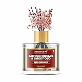 Majestic Pure Saffron & Oud Reed Diffuser, 3.4 fl oz | Long Lasting Oriental Fragrance for Home & Office