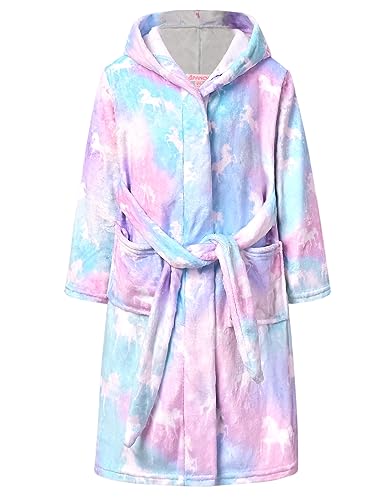 Catálogo para Comprar On-line Albornoces para Niña de esta semana. 43 Qpancy - Albornoces para niñas y niñas, suave forro polar, Unicornio N70, 6-7 Años