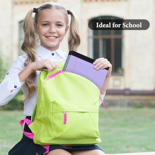 Pacote com 6 blocos legais 21 x 28 blocos coloridos 21 x 27 blocos de notas rosa perfurados 21 x 28