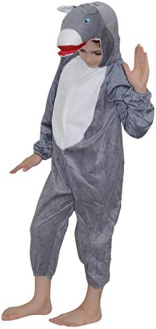 Kaku Fancy Dresses Donkey Farm Animal Costume for Kids - Grey, 7-8 Years | Animal Fancy Dress for Boys & Girls