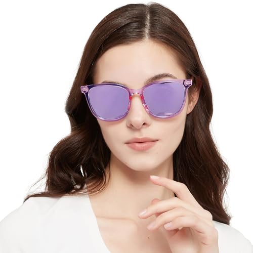 SIPHEW Mirrored Polarized Sunglasses for Women - Designer Oversized Square Beach Eyewear w UV400 Protection2