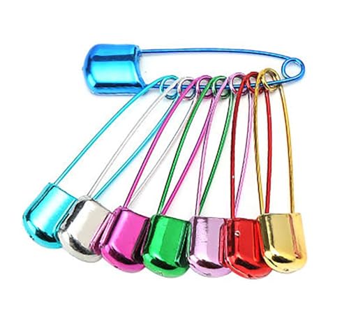 Image of MR. DIY Crafts Gold Safety Pins Set, Heavy Duty Metal Safety Pins for Sewing, Clothing Repair, Jewelry Making, DIY Crafts & Multipurpose Use (12, Lollipop Pins 5.3 x 1.3 cm)